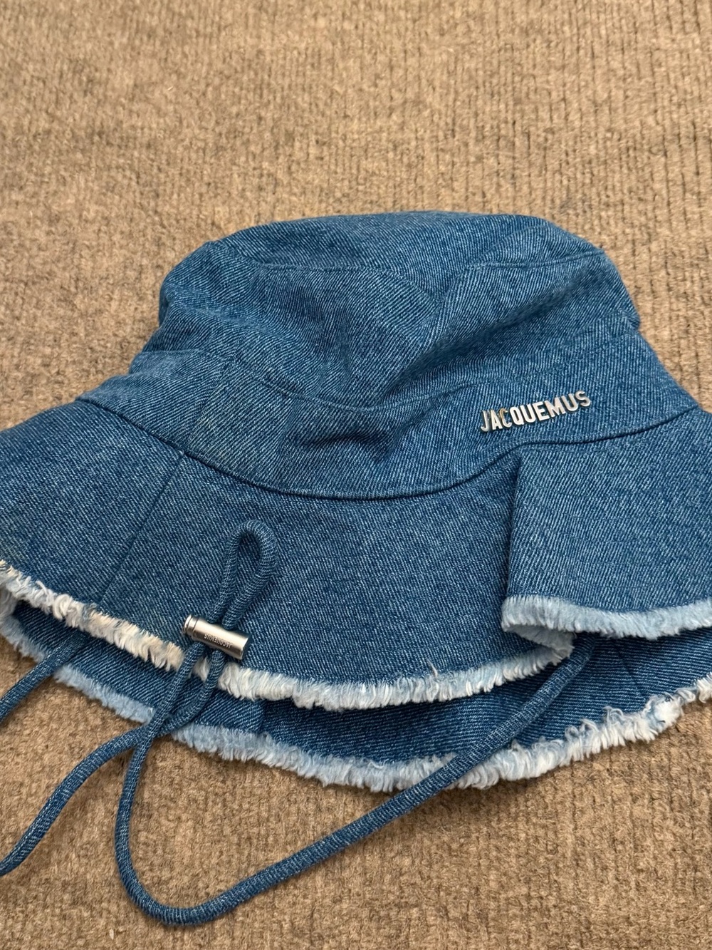 Jacquemus Kids Denim Bucket Hat in Blue
